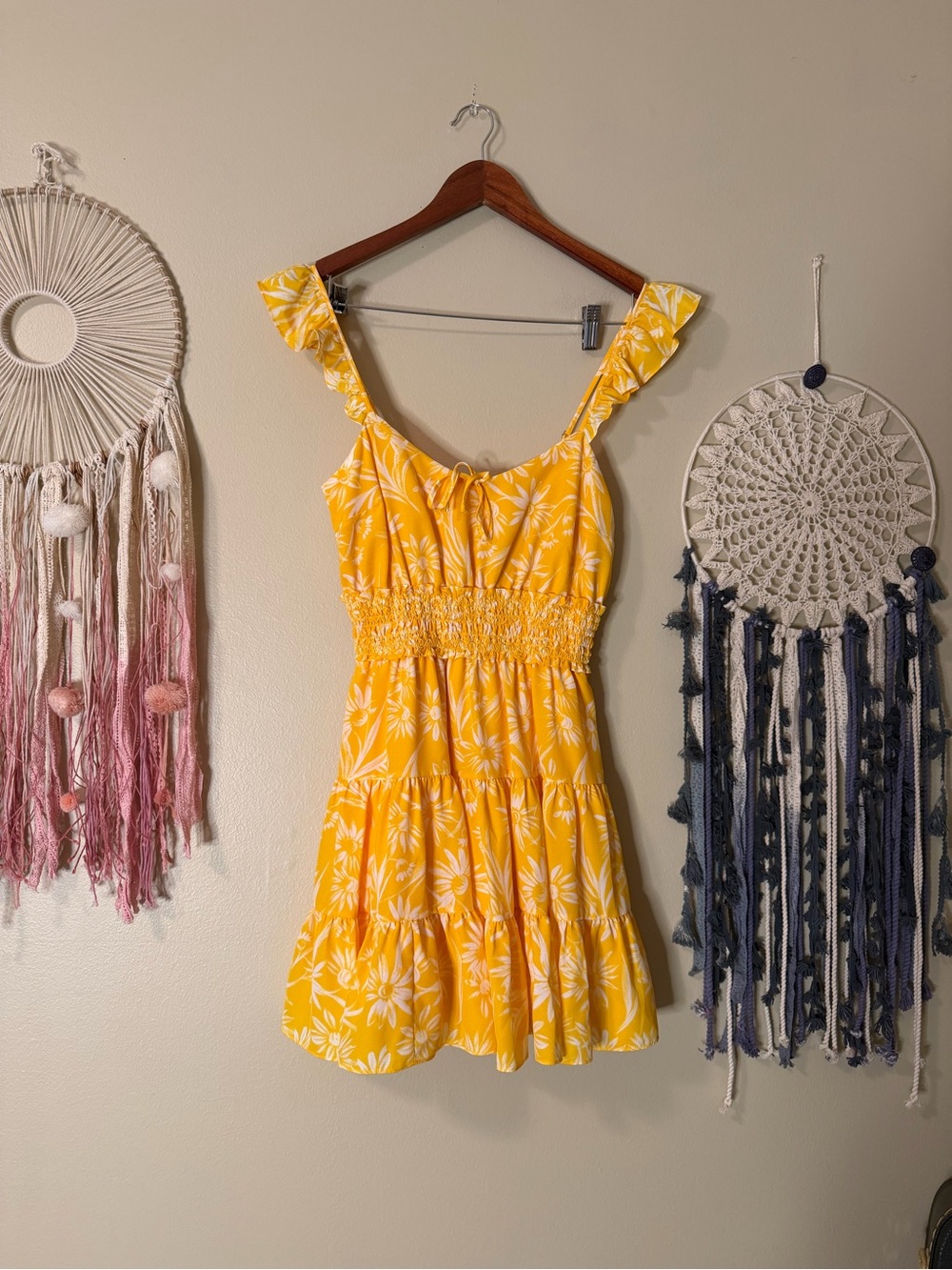 Likely Raya Floral Dress Yellow Size 2
